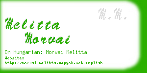 melitta morvai business card